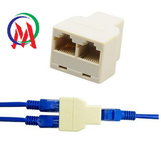 Đầu chia mạng LAN 1 RA 2 RJ45  thiết kế nhỏ gọn dễ dàng kết nối internet