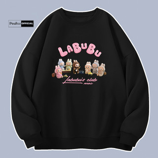 Áo Sweater Labubu Club Nam Nữ By PEABOO Unisex Chất Nỉ Lót Bông Form Rộng