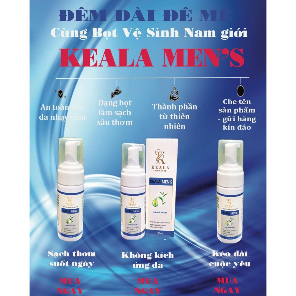 BỌT VỆ SINH KEALAMEN'S 100ML CHO NAM GIỚI-HỖ TRỢ HẠT NGỌC