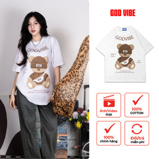 Áo thun Local Brand GOD VIBE Phong Cách Unisex Form Rộng Tay Lỡ GTK123