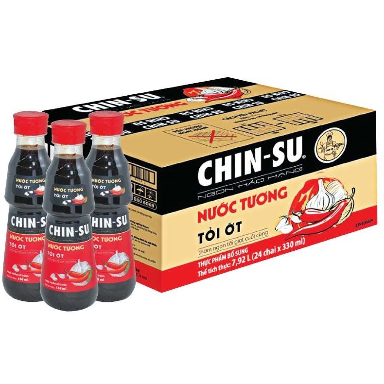 Nước tương tỏi ớt Chinsu chai 330ml