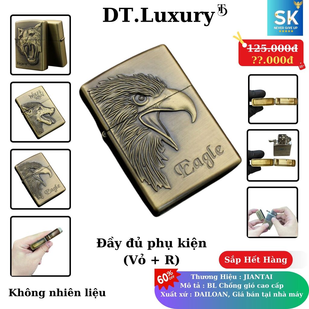 Vỏ Jippo Độc Lạ (M-7C0) Chất liệu Đồng Thau (Không Bao Gồm Nhiên Liệu)