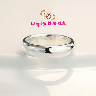 Nhẫn tròn trơn bạc ta , dành cho cả nam và nữ - Vàng bạc Khải Khải - trang sức bạc 9999