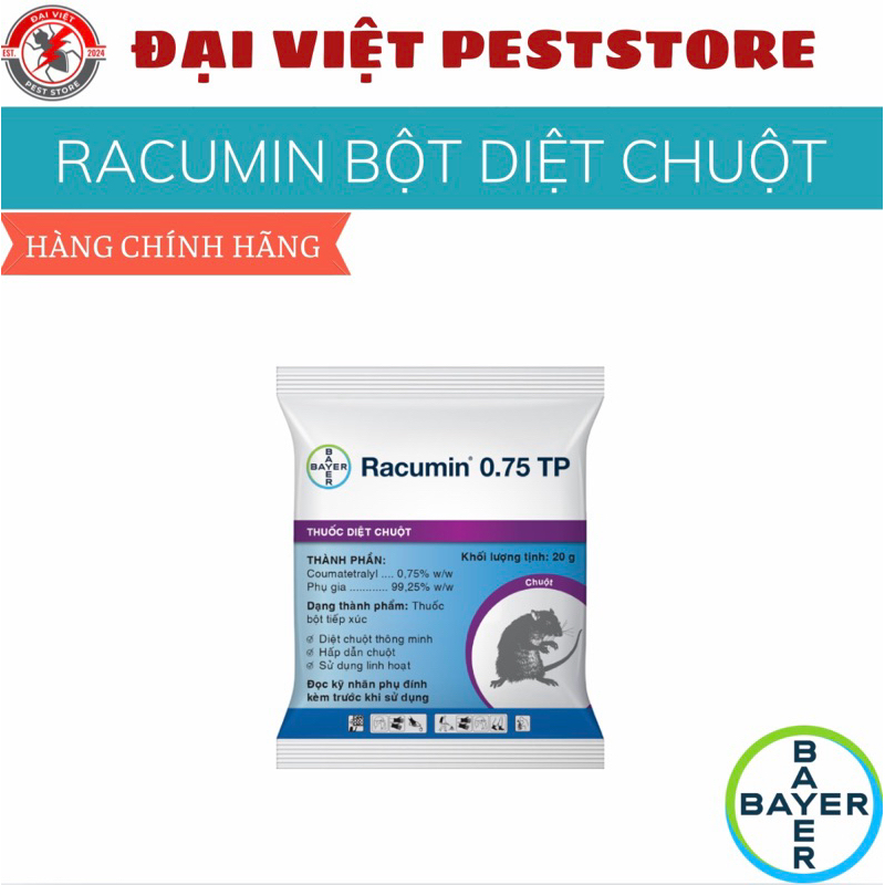 [ Date 12/12/24] Thuốc diệt chuột Racumin - Bả chuột dạng bột trộn