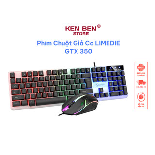 Combo Bàn Phím Chuột Có Dây Gaming LIMEDIE GTX 350 Giả Cơ Cao Cấp Led RGB 7 Màu Dạ Quang Siêu Đẹp