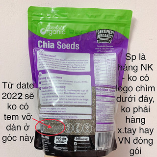 Hạt Chia Úc Absolute Organic Chia Seeds túi tím
