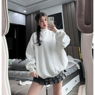 Áo nỉ sweater tàu sịn l1 cổ cao Chill (ảnh chụp thật)