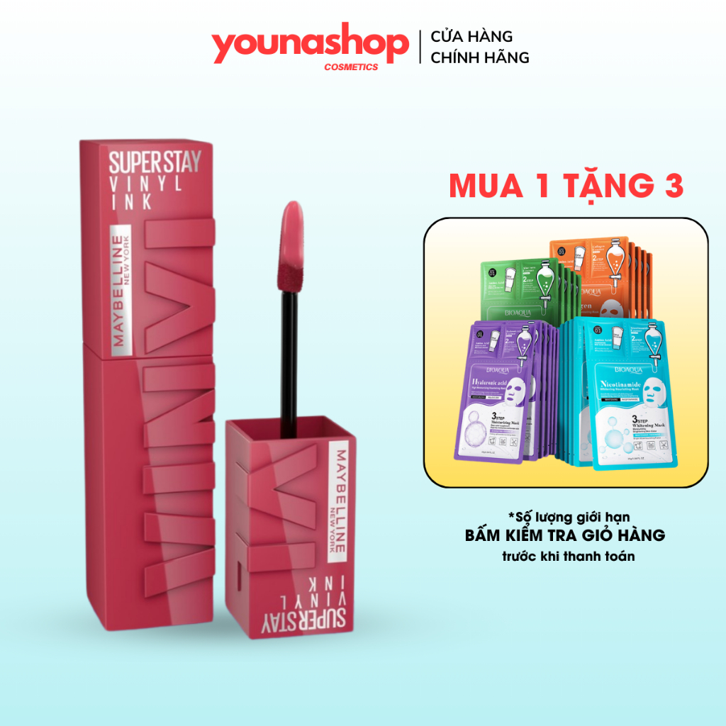 Son Bóng Bền Màu Nhẹ Môi Superstay Vinyl Ink Maybelline New York 4.2ml