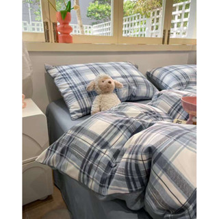 SET VỎ CHĂN GA GỐI CHẤT COTTON đũi. mẫu kẻ tổng hợp