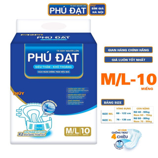 (Lẻ) Tã già Phú Đạt ML10 XL10 miếng #PHÚ ĐẠT #bỉm già Phú Đạt. #Bỉm Phú Đạt #ánh dương #merzy #bỉm già #phú đạt #merzy