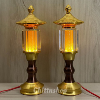Cặp đèn thờ lục giác pha lê , đèn bàn thờ cao cấp '' giá 1cặp''