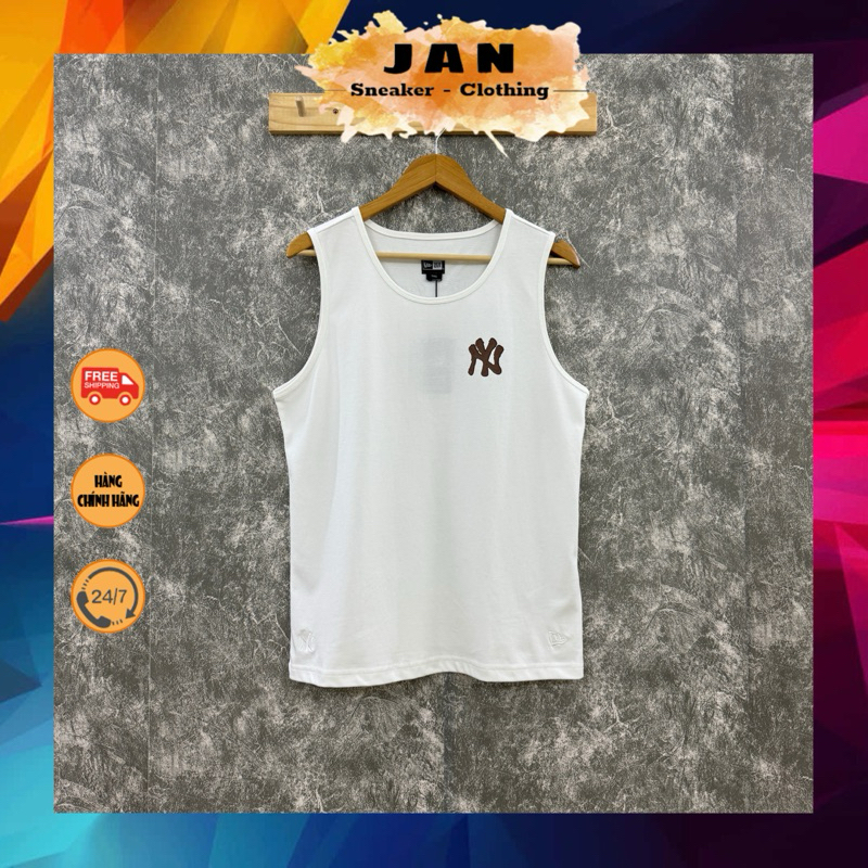 Áo Ba Lỗ NEW ERA NY Trắng Auth | Jan Shop