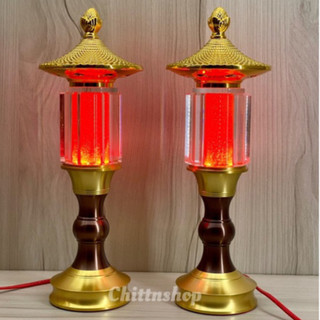 Cặp đèn thờ lục giác pha lê , đèn bàn thờ cao cấp '' giá 1cặp''