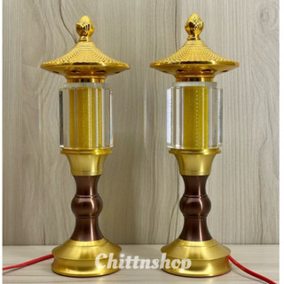Cặp đèn thờ lục giác pha lê , đèn bàn thờ cao cấp '' giá 1cặp''