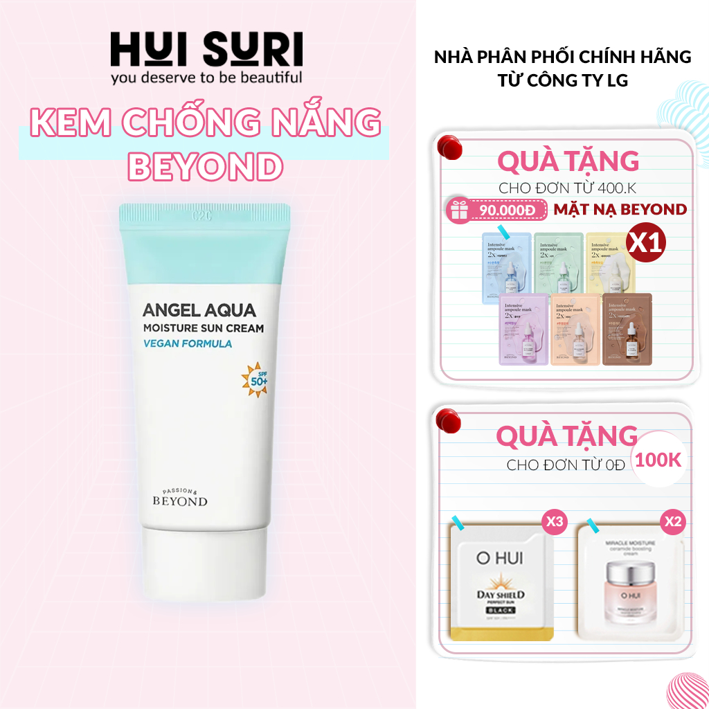 Kem chống nắng Beyond Angel Aqua SPF50+/PA+++ 50ml - Chính hãng LGVina tem hidden tag check