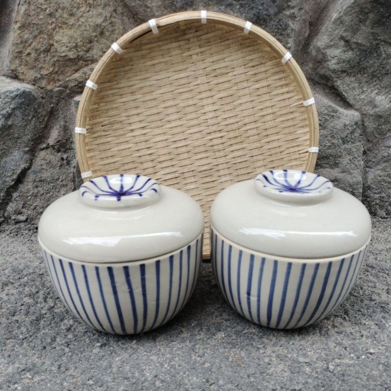 💢🌿THỐ GỐM MẪU VẼ SỌC 30 (15CM) 👍😋(Thố cơm làm từ đất sét Cao Lanh)🍃