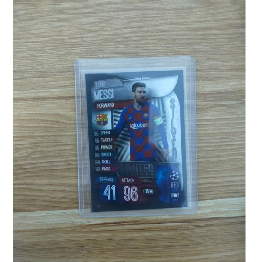 Thẻ Bóng Đá Topps Match Attax 19/20 Messi Silver Limited Edition - Barcelona - Barca - M10 - PSG - L