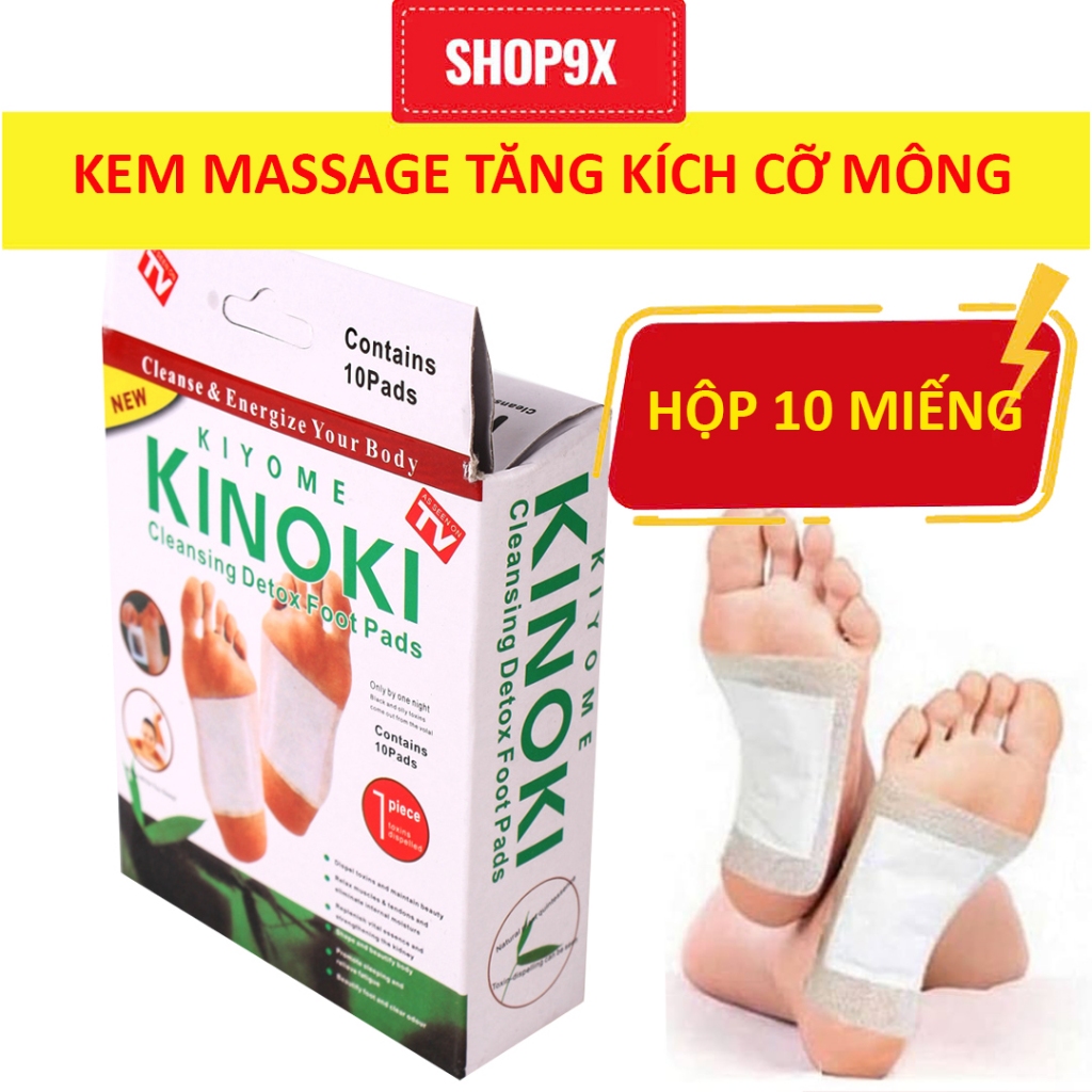 Combo 10 Hộp Miếng Dán Chân Thải Độc Nhật Bản Kinoki Detox Foot Patch (10 Miếng/Hộp) // Shop9x