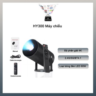 COD Máy chiếu mini HY300 4K bluetooth5.0 Full HD Android11 projector WiFi6 Double 260Si Allwinner 1080P máy chiếu phim