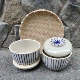 💢🌿THỐ GỐM MẪU VẼ SỌC 30 (15CM) 👍😋(Thố cơm làm từ đất sét Cao Lanh)🍃