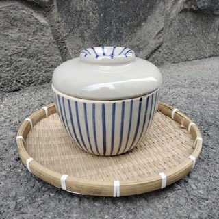 💢🌿THỐ GỐM MẪU VẼ SỌC 30 (15CM) 👍😋(Thố cơm làm từ đất sét Cao Lanh)🍃