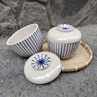 💢🌿THỐ GỐM MẪU VẼ SỌC 30 (15CM) 👍😋(Thố cơm làm từ đất sét Cao Lanh)🍃