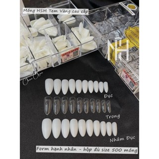Móng Úp HSM tem vàng Vuông, Nhọn, Thang, Bầu,Hạt Gạo, Tròn Nhám HSM , móng hsm tem vàng, tổng hợp