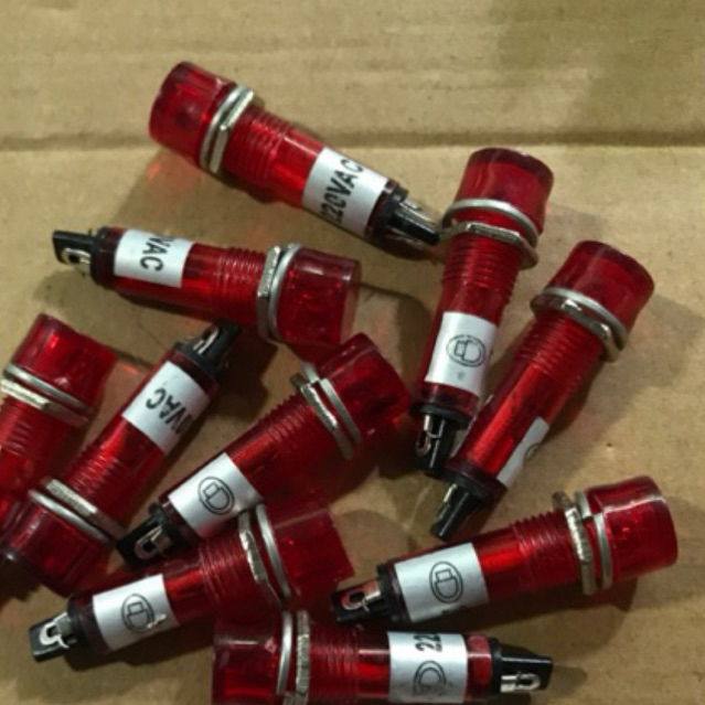 10 Đèn báo điện 220V Mầu đỏ