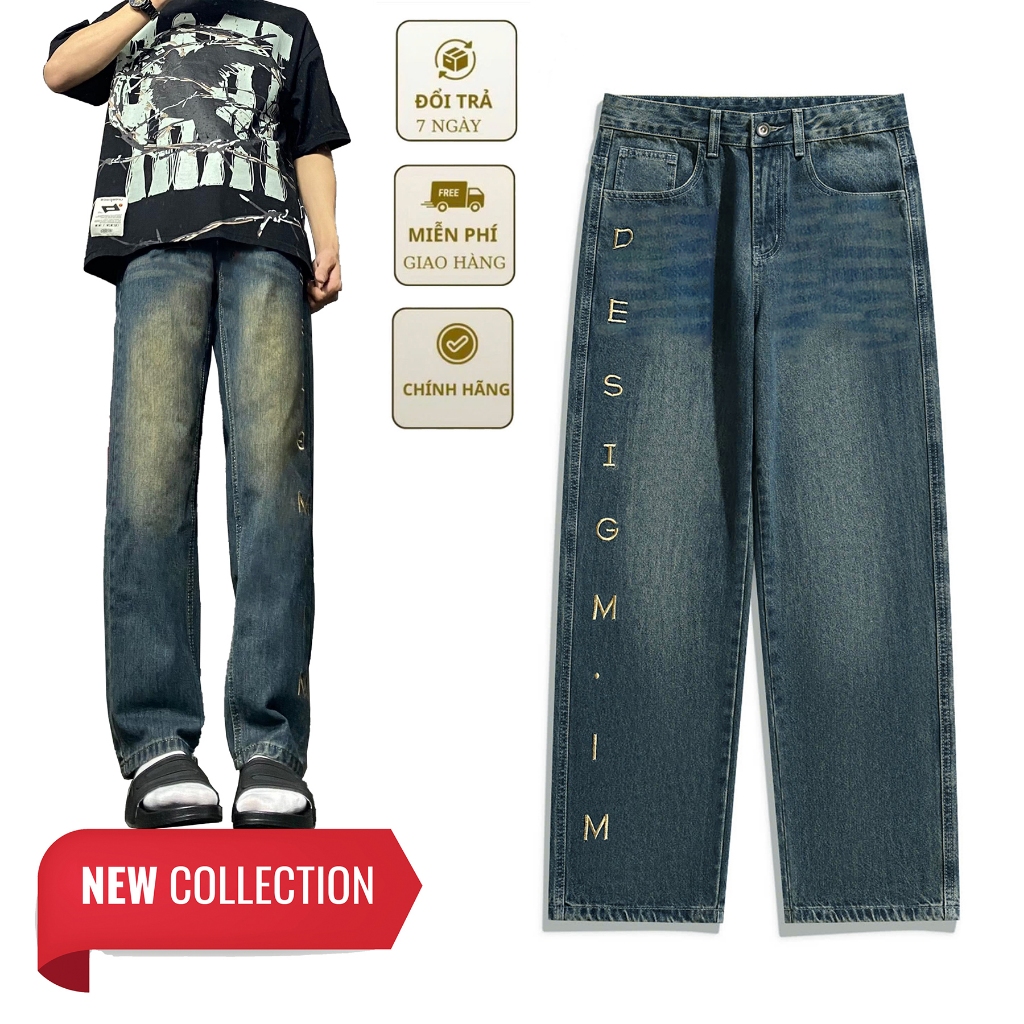 Quần Jean Nam Form suông, Ống đứng, ống suông, Jean Baggy, Quần Bò Basic, Carolla, Menswear Pants