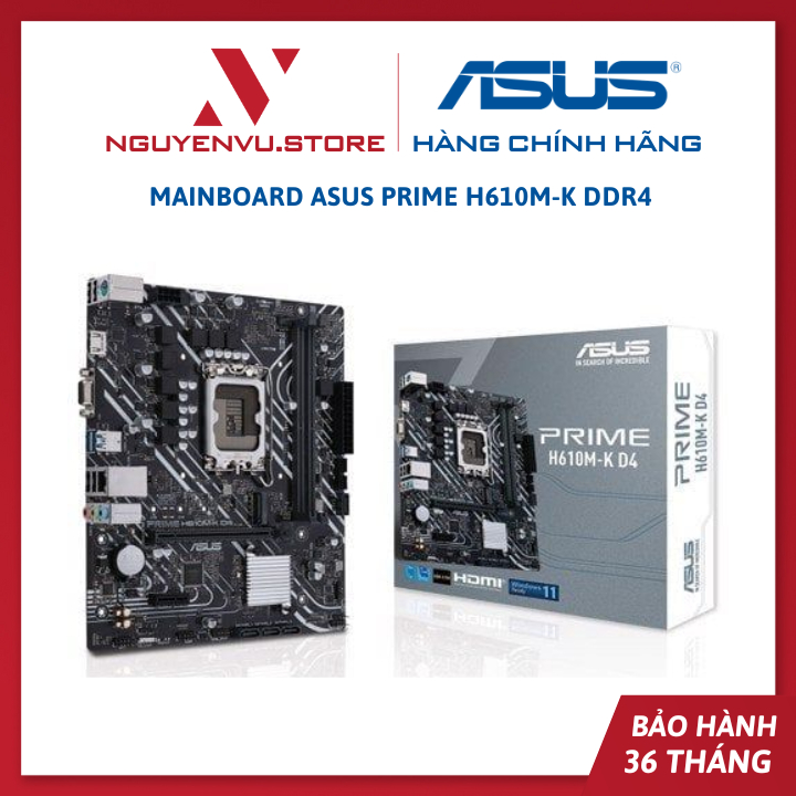 Mainboard ASUS PRIME H610M-K DDR4 - hàng chính hãng