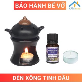 Đèn xông tinh dầu đốt nến thơm phòng đuổi muỗi Bảo hành bể vỡ dạng Bếp và mẫu khác mã 25004