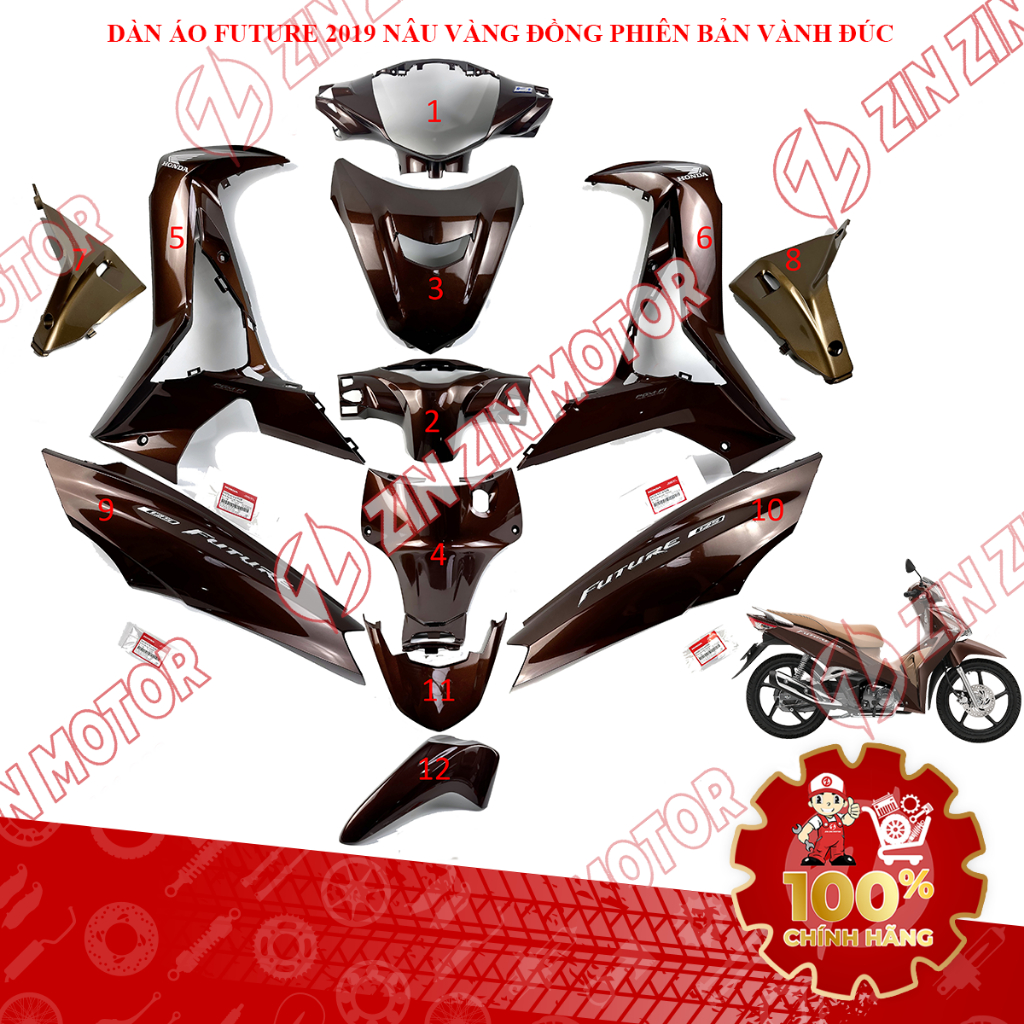 Dàn Áo Future 125 Fi, Xe Future Led Nâu Vàng Đồng 2019 Phiên Bản Vành Đúc - ZZM