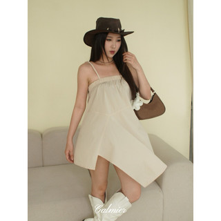 CALMIER Váy Hai Dây Thiết Kế Bất Đối Xứng Mặc 2 Kiểu - Chic Dress