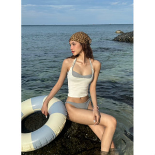 Airi bikini đồ bơi Aere 2 mảnh màu trắng xám