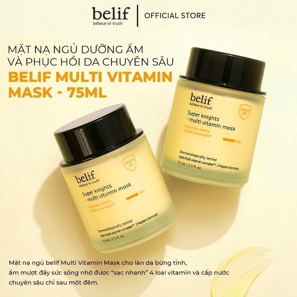 [belif Official x KOL] Mặt nạ ngủ dưỡng ẩm và phục hồi da chuyên sâu belif Multi Vitamin Mask | BigBuy360 - bigbuy360.vn