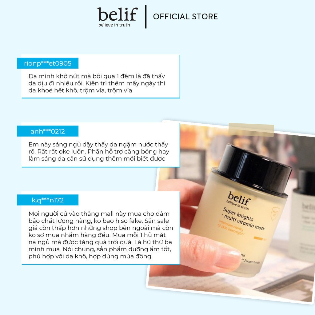 [belif Official x KOL] Mặt nạ ngủ dưỡng ẩm và phục hồi da chuyên sâu belif Multi Vitamin Mask | BigBuy360 - bigbuy360.vn