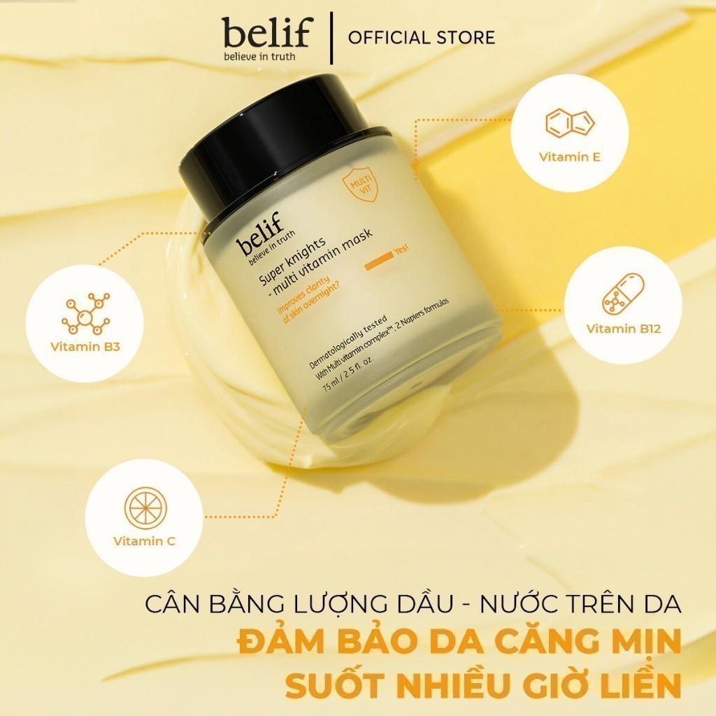 [belif Official x KOL] Mặt nạ ngủ dưỡng ẩm và phục hồi da chuyên sâu belif Multi Vitamin Mask | BigBuy360 - bigbuy360.vn