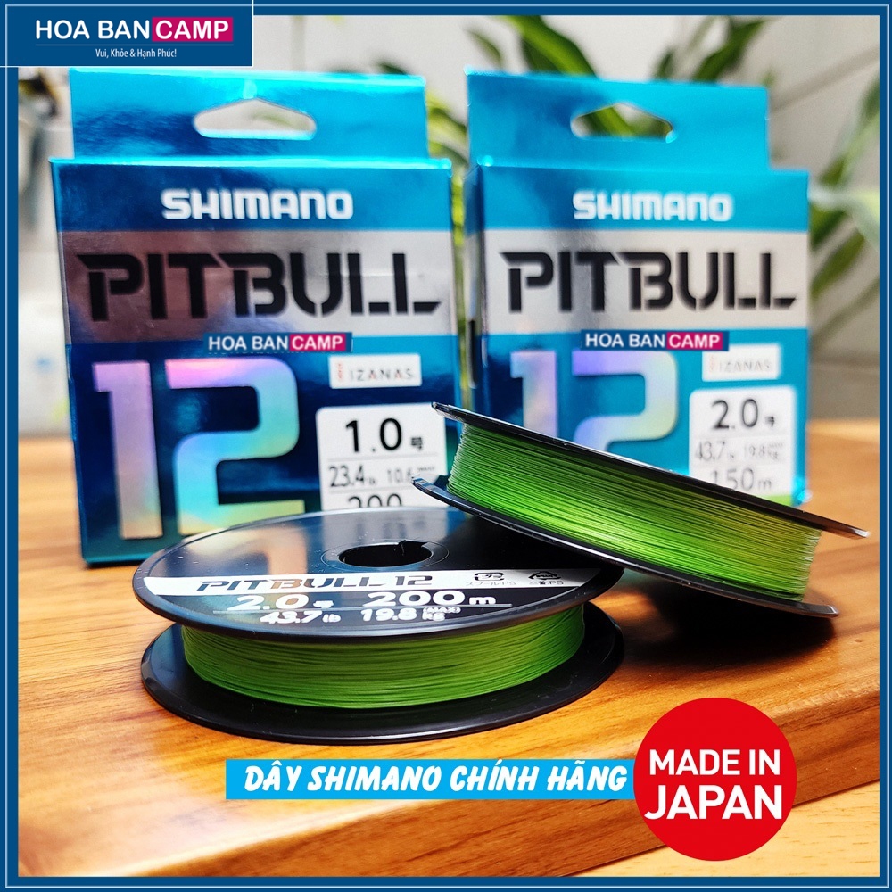 Dây Dù Shimano Pitbull 12X | 150/200m - Made in Japan