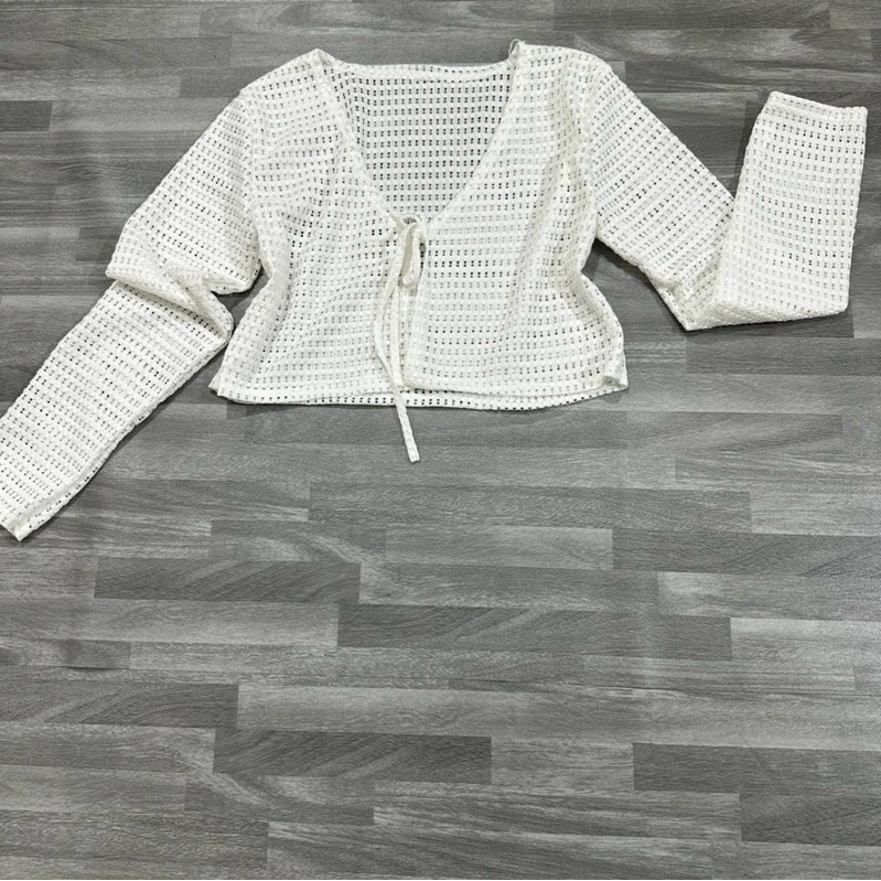 K-120. Áo khoác nữ xuyên thấu phối đồ chất vải lưới đan mắt cáo FreeSize feedback - Bảo An Shop hot top