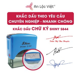 Khắc dấu CHỮ KÝ + HỌ & TÊN theo yêu cầu chính hãng SHINY S844 (22x58mm) - SHINY là dòng dấu cực bền và đóng siêu nét.