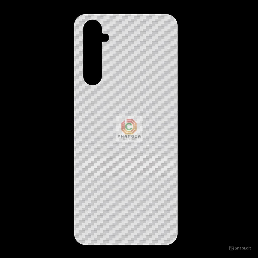Miếng dán mặt lưng skin carbon Realme 6
