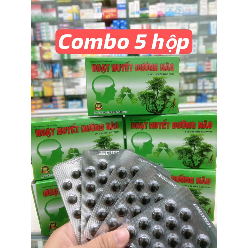 Combo 5 hộp Hoạt Huyết Dưỡng Não - mỗi Hộp 100 viên