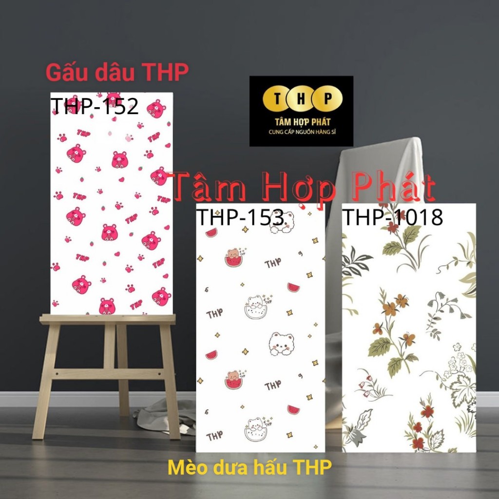 [Combo 50 Miếng ] Xốp THP phủ PVC vân đá tráng gương cao cấp Tâm Hợp Phát chống ẩm mốc dễ lau chùi