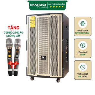 Loa Kéo Công Suất Lớn Nanomax SK-18F5 Bass 5 Tấc 50cm Công Suất 1150w Karaoke Bluetooth Lưới Vàng Siêu Công Nghệ 2022
