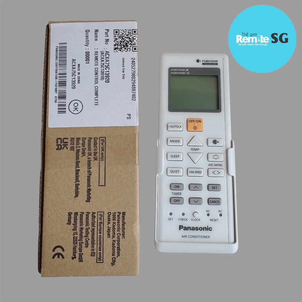REMOTE ĐIỀU KHIỂN MÁY LẠNH PANASONIC DÒNG XU9UKH//XU12UKH//XU18UKH//XU24UKH