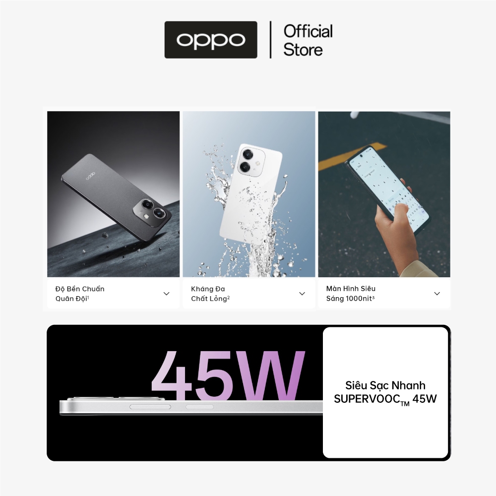 Điện Thoại OPPO A3 8GB/256GB | Siêu bền | SUPERVOOC | Kháng nước và bụi - Hàng chính hãng | BigBuy360 - bigbuy360.vn