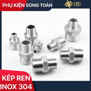 Nối Giảm Hai Ren Ngoài & Kép Thu - Size 21x13 & 21x17 - Chất Liệu Inox 304 (Male & Ren Đực)