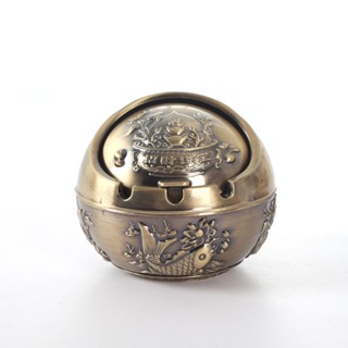  Hình Cầu Lớn Gạt Tàn Thuốc Lá Sáng Tạo Retro Tròn Kim Loại Cao Cấp Chống Rơi Đa Năng Thiết Thực Bàn Cà Phê Gạt Tàn 