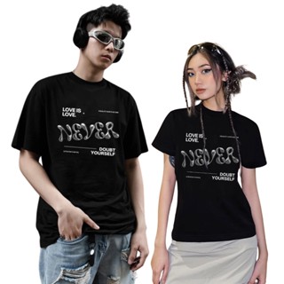 Baby Tee Unisex Couple Áo Thun Cặp Đôi Local Brand TNC Set Đồ Phông Cotton Nam Nữ Đen Bigsize In Chữ Hình LOVE IS LOVE