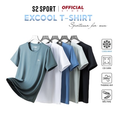Áo thun thể thao nam S2 SPORT t-shirt tập gym cổ tròn vải COOLMAX thoáng khí mát mẻ - STS06